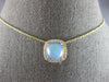 2.43CT DIAMOND & AAA AUSTRALIAN OPAL 14KT YELLOW GOLD CUSHION FLOATING PENDANT