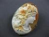 ANTIQUE EXTRA LARGE HANDCRAFTED SILVER 3D LADY CAMEO BROOCH PIN #27984