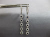 .60CT DIAMOND & AAA SAPPHIRE 14K WHITE GOLD MULTI FLOWER HUGGIE HANGING EARRINGS