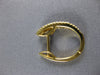 ESTATE .67CT DIAMOND 18KT YELLOW GOLD 3 ROW OVAL CLASSIC HUGGIE HANGING EARRINGS