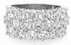 EXTRA LARGE 4.39CT DIAMOND 18KT WHITE GOLD ROUND SEMI ETERNITY ANNIVERSARY RING