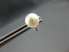 ESTATE .06CT DIAMOND & AAA SOUTH SEA PEARL 14KT WHITE GOLD CLASSIC STUD EARRINGS