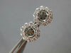 LARGE 1.11CT DIAMOND 18KT WHITE GOLD 3D CLASSIC FLOWER SEMI MOUNT STUD EARRINGS