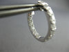 1.45CT DIAMOND 14KT WHITE GOLD 3D ROUND INSIDE OUT OVAL HUGGIE HANGING EARRINGS