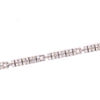 ESTATE 3.06CT DIAMOND 18KT WHITE GOLD 3D CLASSIC 2 ROW ROUND TENNIS BRACELET