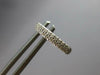ESTATE .15CT DIAMOND 14KT WHITE GOLD 2 ROW SQUARE ROUND HUGGIE HANGING EARRINGS