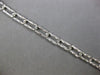 ESTATE LONG 14KT WHITE GOLD 3D CLASSIC OVAL DIAMOND CUT LINK BRACELET