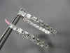 EXTRA LARGE 2.95CT DIAMOND 18K WHITE GOLD ROUND & BAGUETTE HOOP HANGING EARRINGS