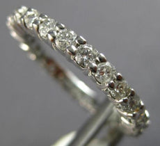 1.22CT DIAMOND 14KT WHITE GOLD 3D SHARED PRONG ETERNITY WEDDING ANNIVERSARY RING
