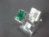 1.40CT DIAMOND & AAA EMERALD 14KT WHITE GOLD SQUARE & ROUND HALO ENGAGEMENT RING