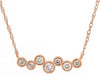 .20CT DIAMOND 14KT ROSE GOLD 3D ROUND SEVEN STONE BEZEL ETOILE FUN LOVE NECKLACE