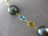 Estate Long 54.26Ct Multi Color Gem 18Kt Yellow Gold Pearl By The Yard Necklace