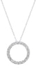 ESTATE .50CT DIAMOND 14KT WHITE GOLD 3D ROUND CIRCLE OF LIFE FLOATING PENDANT