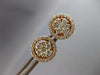 ESTATE LARGE 1.06CT DIAMOND 14KT ROSE GOLD 3D CLASSIC FLOWER HALO STUD EARRINGS