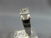 WIDE .98CT DIAMOND 14K WHITE GOLD 3D PRINCESS & BAGUETTE SQUARE ANNIVERSARY RING