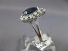 WIDE 1.52CT DIAMOND & AAA SAPPHIRE 14KT WHITE GOLD 3D PEAR SHAPE ENGAGEMENT RING
