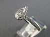 .86CT DIAMOND 14KT WHITE GOLD 3D CLASSIC PEAR SHAPE & ROUND HALO ENGAGEMENT RING