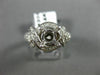 ESTATE WIDE 1.03CT DIAMOND 14KT WHITE GOLD 3D SEMI MOUNT ENGAGEMENT RING #3056