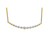 ESTATE .31CT DIAMOND 14KT YELLOW GOLD CLASSIC ROUND GRADUATING BAR LOVE NECKLACE