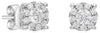 .47CT DIAMOND 14K WHITE GOLD ROUND CLASSIC SOLITAIRE HALO FILIGREE STUD EARRINGS