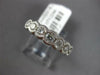 .95CT DIAMOND 18K WHITE GOLD 3D ROUND FILIGREE MILGRAIN 7 STONE ANNIVERSARY RING