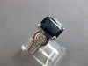 2.35CT DIAMOND & AAA SAPPHIRE 14KT WHITE GOLD EMERALD CUT ENGAGEMENT RING #28161