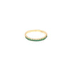 ESTATE .23CT AAA EMERALD 18K YELLOW GOLD 3D CLASSIC ROUND SEMI ETERNITY FUN RING