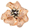 LARGE 2.46CT WHITE & FANCY YELLOW DIAMOND 18KT ROSE GOLD 3D MULTI SHAPE FUN RING