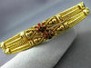 ANTIQUE AAA ENAMEL 22KT YELLOW GOLD 3D FILIGREE FLOWER BANGLE BRACELET #2058