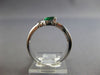 .43CT DIAMOND & AAA EMERALD 14K WHITE GOLD TRILLION & ROUND CRISS CROSS FUN RING