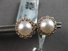 .47CT DIAMOND & AAA SOUTH SEA PEARL 18KT ROSE AND 14KT YELLOW GOLD STUD EARRINGS