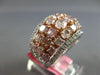 ESTATE LARGE 5.31CT WHITE & PINK DIAMOND 18KT WHITE & ROSE GOLD ANNIVERSARY RING