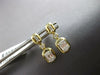 ESTATE .29CT DIAMOND 14KT YELLOW GOLD 3D ROUND & BAGUETTE HANGING EARRINGS