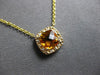 1.04CT DIAMOND & AAA CITRINE 14KT YELLOW GOLD 3D CUSHION & ROUND SQUARE NECKLACE