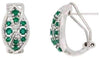 .78CT DIAMOND & AAA EMERALD 14KT WHITE GOLD MARQUISE SHAPE CRISS CROSS EARRINGS