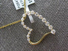 .46CT DIAMOND 18KT YELLOW GOLD CLASSIC OPEN HEART JOURNEY LOVE FLOATING PENDANT