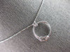 ESTATE .03CT DIAMOND 14KT WHITE GOLD SOLITAIRE LOVE KNOT CIRCLE OF LIFE NECKLACE