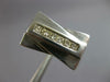 WIDE .74CT DIAMOND 14KT WHITE GOLD 3D PRINCESS CHANNEL CRISS CROSS MENS FUN RING
