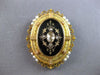 ANTIQUE LARGE DIAMOND & AAA SOUTH SEA PEARL 18K YELLOW GOLD BROOCH PENDANT 28156