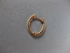 ESTATE .42CT DIAMOND 14K ROSE GOLD 3D ROUND CLASSIC OVAL HUGGIE HANGING EARRINGS