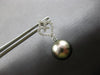 ESTATE .12CT DIAMOND & AAA TAHITIAN PEARL 18KT WHITE GOLD FUN HANGING EARRINGS