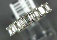 1.26CT DIAMOND 18KT WHITE GOLD 3D BAGUETTE 7 STONE SHARED PRONG ANNIVERSARY RING