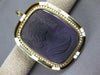 ANTIQUE 100CT AAA HAND ETCHED AMETHYST & PEARL 14KT YELLOW GOLD PENDANT BROOCH