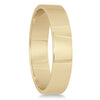 ESTATE SOLID 14KT YELLOW GOLD CLASSIC 4MM MATTE & SHINY WEDDING ANNIVERSARY RING