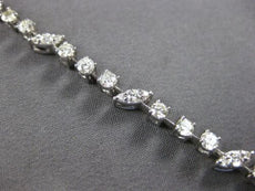 3.15CT DIAMOND 14KT WHITE GOLD 3D ROUND MULTI LEAF BY THE YARD TENNIS BRACELET