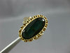 ANTIQUE LARGE 3.60CT AAA TOURMALINE 18KT YELLOW GOLD ELONGATED OVAL RING #27502
