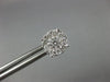LARGE 1.0CT DIAMOND 14KT 2 TONE GOLD ROUND SOLITAIRE HALO CLUSTER STUD EARRINGS