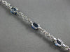 4.53CT DIAMOND & AAA SAPPHIRE 14KT WHITE GOLD OVAL & ROUND LINK TENNIS BRACELET