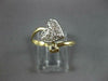 ESTATE .10CT DIAMOND 14KT 2 TONE GOLD DOUBLE HEART CRISS CROSS LOVE RING #27301