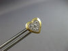 .22CT DIAMOND 14KT YELLOW GOLD 3D CLUSTER HEART SHAPE FILIGREE MILGRAIN EARRINGS